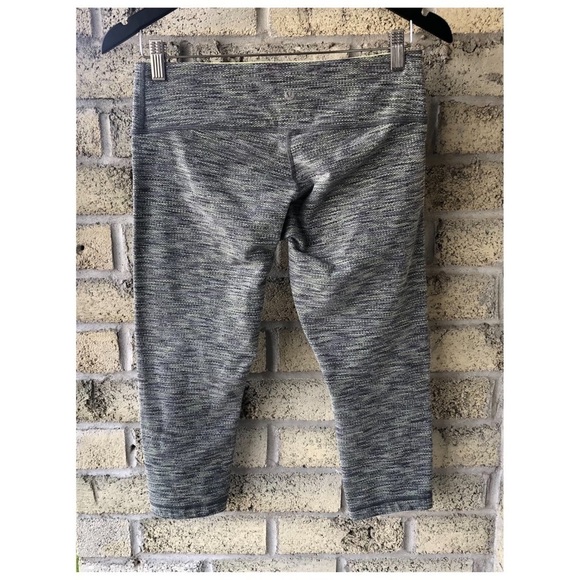 LULULEMON Wunder Under Crop II Diamond Jacquard Space Dye Slate Clarity Yellow - Picture 3 of 9